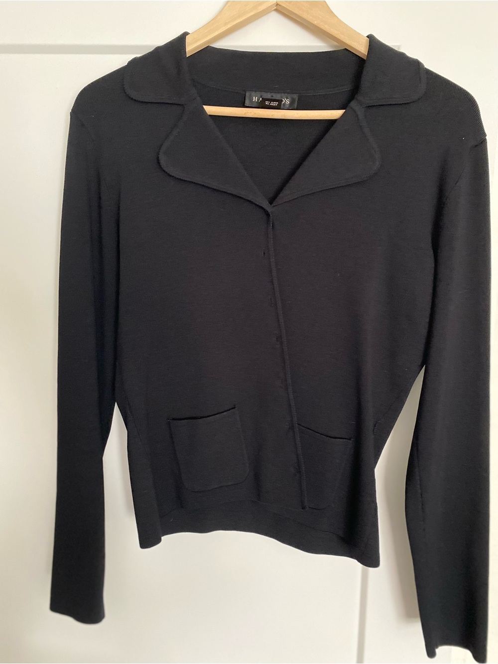 Harold's Black Collared Knit Top